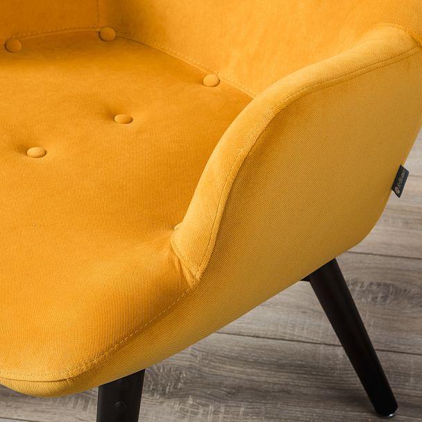 Кресло Хайбэк желтый/венге - Вид 13