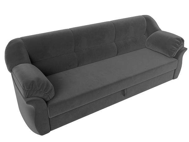 Диван прямой Карнелла (полностью велюр серый) - Вид 5