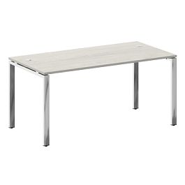 Metal System Direct Стол рабочий руководителя на П-обр. м/к БП.СРР-4.8 Дуб наварра/Нерж. сталь 1600*800*750 - Фото предпросмотра