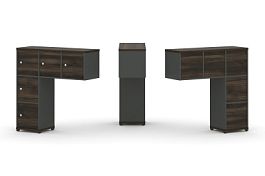 Concept Надставка низкая CN.ONN-007 Дуб Мали/Антрацит/Металл Антрацит 1099*365*1130 - Фото предпросмотра