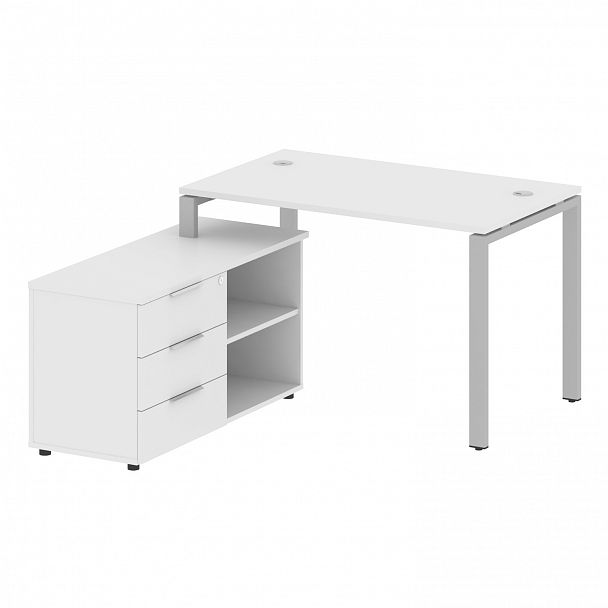 Рабочая станция "Metal System" БП.РС-СТС-2.2 белый/серый - Вид 2