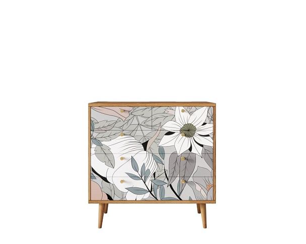 Комод Berber пять ящиков 50 принт арт BB36/Print_50 - Вид 1