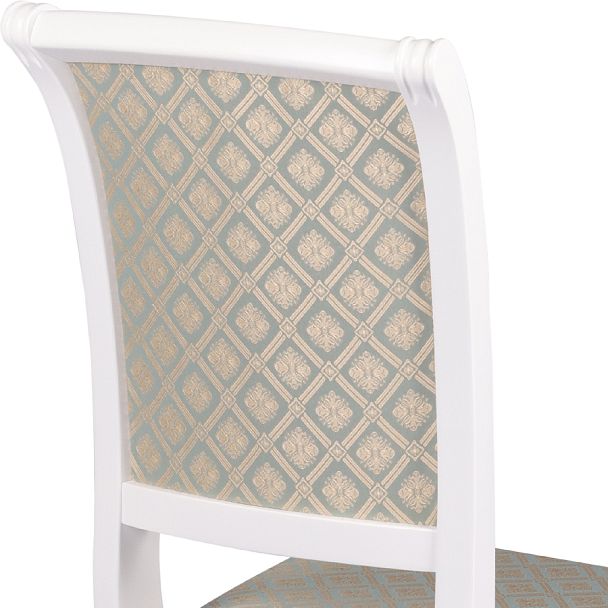 Комплект деревянных стульев с мягким сиденьем Арктос Белый/Бирюзовый жаккард, 3 шт. - Вид 9