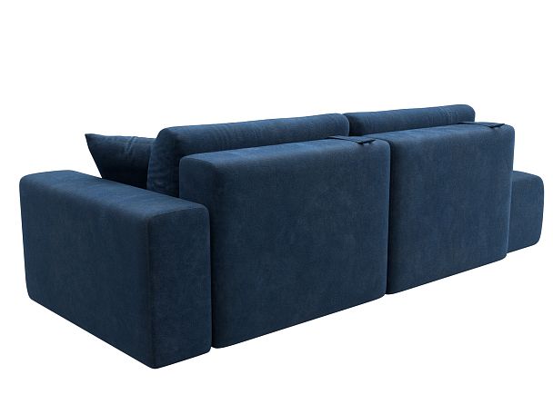 Диван прямой Лига-036 НПБ Модерн подлокотник справа Велюр синий - Вид 6
