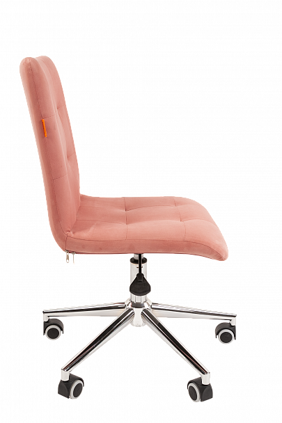 Кресло CHAIRMAN 030, крестовина хром, ткань велюр, розовый - Вид 4