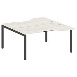 Metal System Quattro Р. ст. криволинейная на П-образном м/к 50БП.РАС-СА-2.1 Дуб наварра/Антрацит металл 1600*1835*750 - Фото предпросмотра