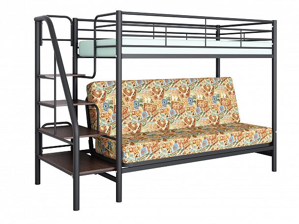 Двухъярусная кровать "Мадлен-3" коричневый - Вид 3