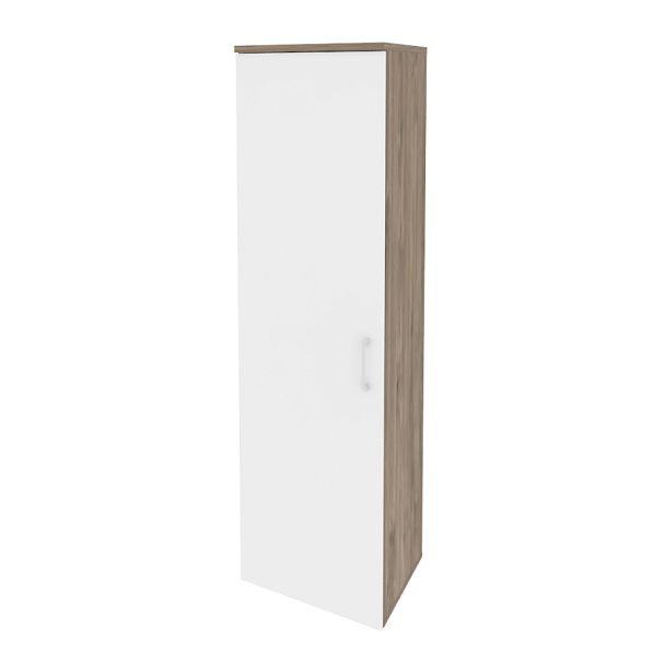 Onix Гардероб узкий (левое исполнение) O.GB-1 (L) Тиквуд темный/Белый бриллиант 560*420*1977 - Вид 1