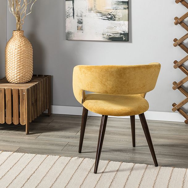 Кресло Hugs желтый/т.орех - Вид 8