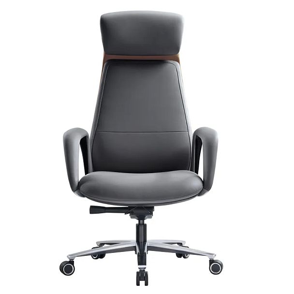 Кресло HAWASAN (ХАВАСАН) PREMIUM EX-820, синхромеханизм, слайдер, экокожа, графит/коричневое, 533238 - Вид 4