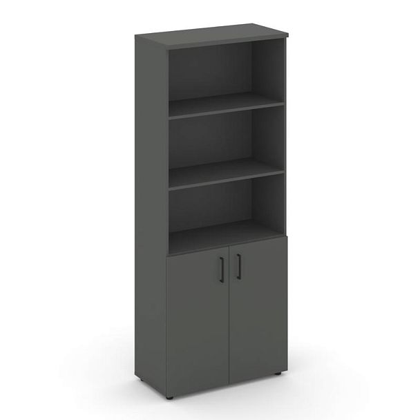 Стайл Проджект Шкаф высокий широкий SN.STS.E-101 Антрацит/Черный Ручки 796*400*1982 - Вид 1