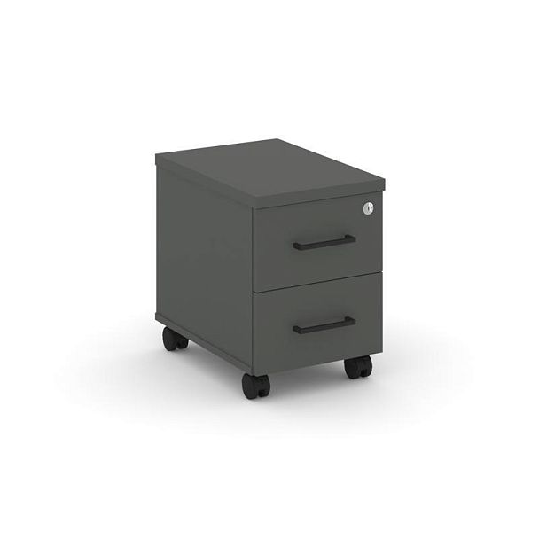 Стайл Проджект Тумба мобильная з/с ЛХДФ SN.TM-003 Антрацит/Черный Ручки 320*460*437 - Вид 1