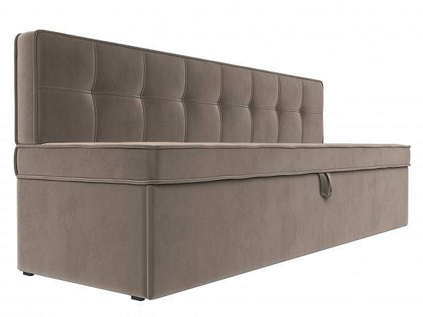 Кухонный диван Техас (полностью велюр коричневый) - Вид 3