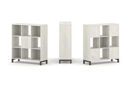 Стайл Проджект Набор стеллажа 2-х сторон., 3 яр. SN.NSD-331 Дуб Наварра/Металл Антрацит 1121*400*124 - Фото предпросмотра