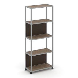 Shelf Mobile Стеллаж 5 уровней 1 секция VR.LT-STK-502.10 Дуб Аризона/Металл Серый/W-25 1000*400*2000 - Фото предпросмотра