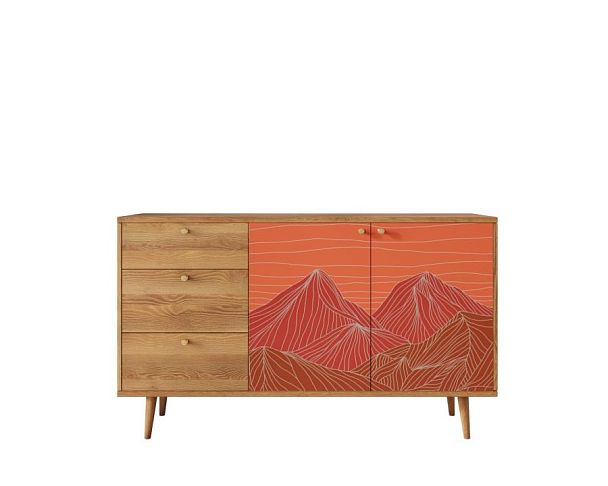Комод Berber с двумя дверками и ящиками 49 принт арт BB05/Print_49 - Вид 1