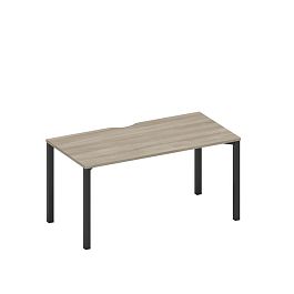 Стол письменный на металлокаркасе, столешница с вырезом Space+ А1 ЧР 025.2 ВЛ вяз либерти/ черный гладкий - Фото предпросмотра