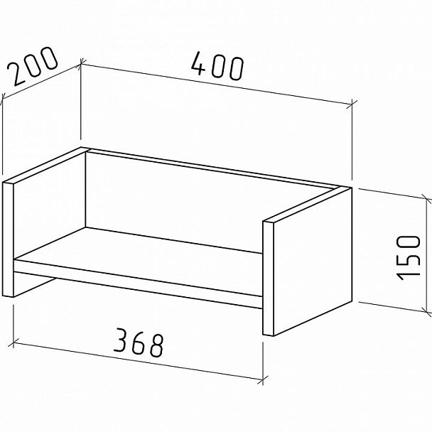 Полка навесная Лайт-47 - Вид 2