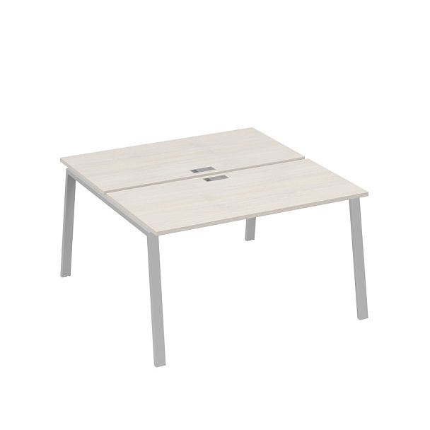 Рабочая станция на металлокаркасе TRE (2х140) A4 А4 Б3 174 БП дуб / металлокаркас серый - Вид 1