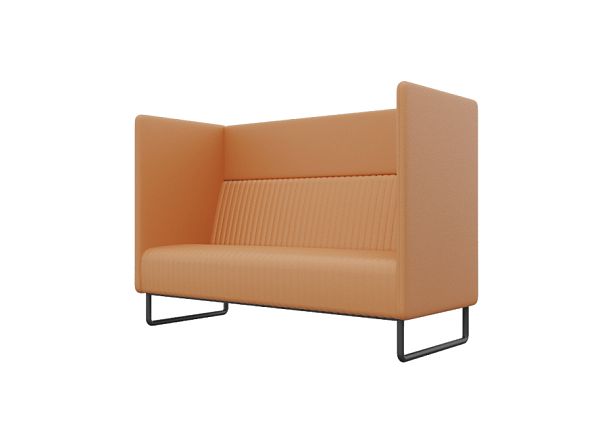 Bronks Диван двухместный BROS-2 Nappa 490/Металл Черный 1715*760*1180 - Вид 1