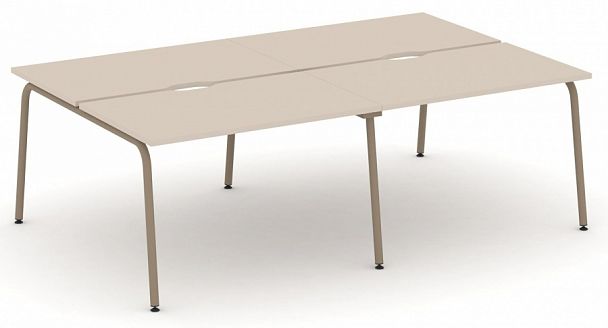 Рабочая станция на 4 места "ESTETICA" ES.D.RS-4.2-VK Капучино - Вид 1