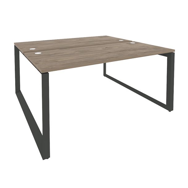 Onix Рабочая станция на О-образном м/к O.MO-D.RS-2.4.7 Тиквуд темный/Антрацит металл 1580*1475*750 - Вид 1