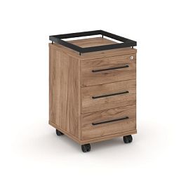 Rift Тумба мобильная усиленная + рамка RF.TM-003 Дуб Табак/Металл Черный 416*460*665 - Фото предпросмотра