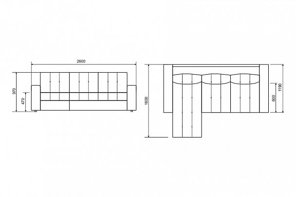 Диван "Палермо" угловой Ecomania 04 - Вид 8