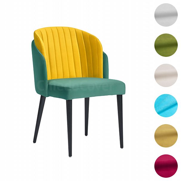 Полукресло Лилия, оранжево-голубой - Вид 8