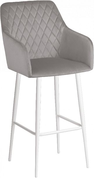 Комплект барных поворотных кресел Барли К, Confetti silver/белый, 2 шт. - Вид 4