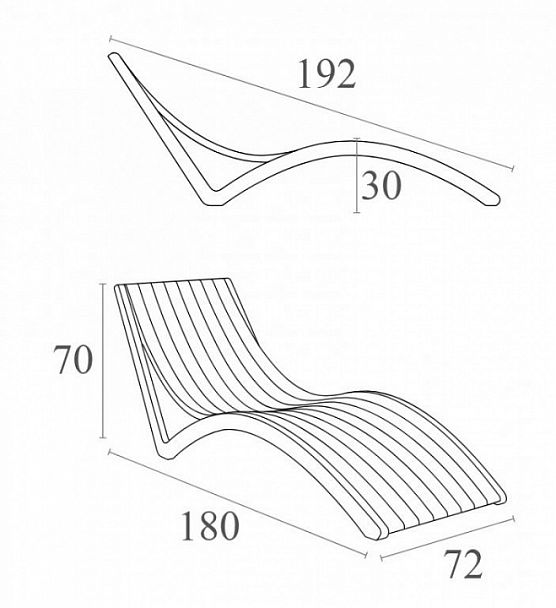Лежак Slim - Вид 6