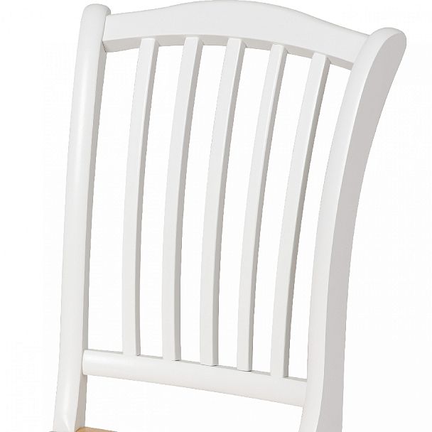 Комплект деревянных стульев с жестким сиденьем Элин Белый/Натуральный, 4 шт. - Вид 6