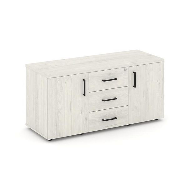 Стайл Проджект Тумба для оргтехники/сервисная SN.TS-002 Дуб Наварра/Черный Ручки 1206*460*576 - Вид 1