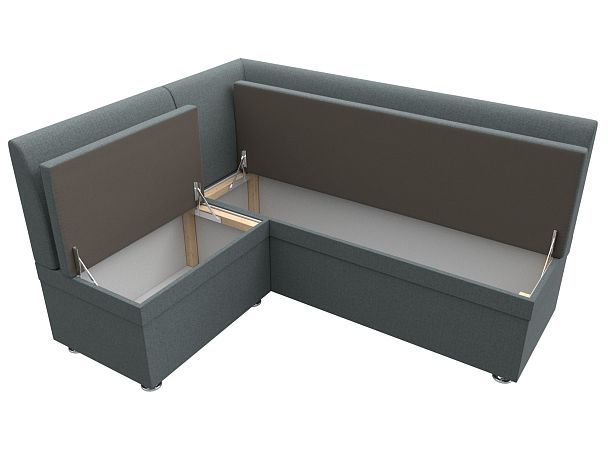 Диван кухонный угловой Уют левый угол Рогожка серый - Вид 7