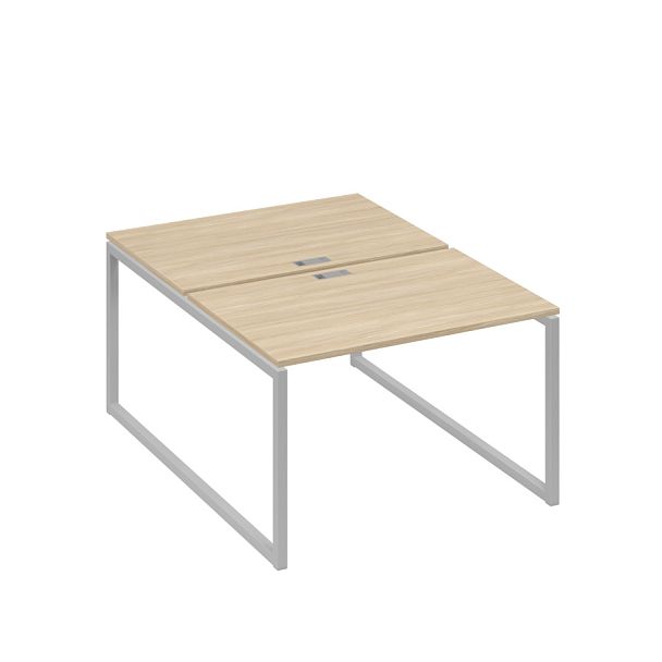 Станция офисная (2х120) на металлокаркасе QUATTRO A4 А4 Б4 176 БП дуб скандинавский / металлокаркас серый - Вид 1