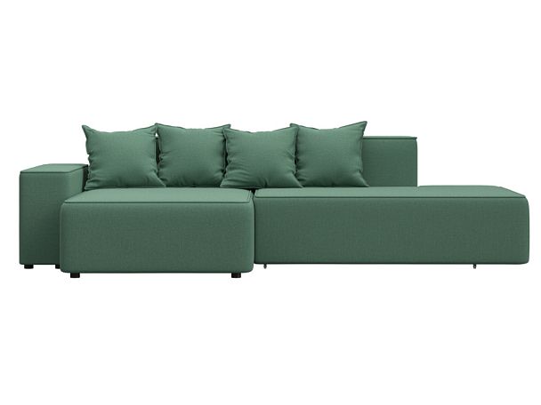 Диван угловой Лига-079 угол левый Рогожка зеленый - Вид 1