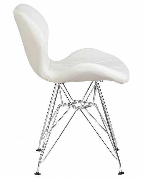 Стул обеденный DOBRIN BUTTERFLY CHROME (ножки хром, цвет белый) - Вид 3