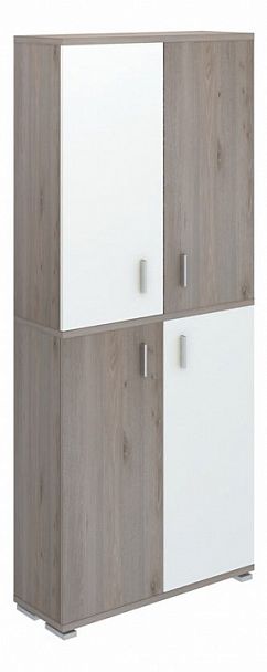 Шкаф книжный Домино нельсон ПУ-30-3 Белый/Нельсон - Вид 1