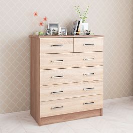 Комод Катрин 5 (820*990*425) ясень шимо/дуб сонома - Фото предпросмотра