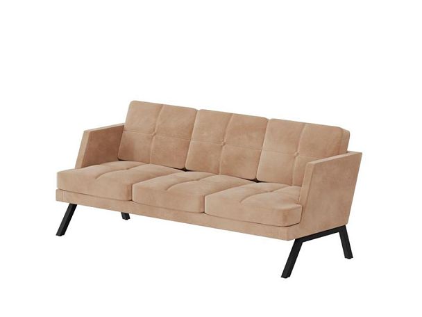 Aldo Диван трёхместный с декором из пуговиц ALDB-03L Timless 020/Металл Черный 2010*875*890 - Вид 1