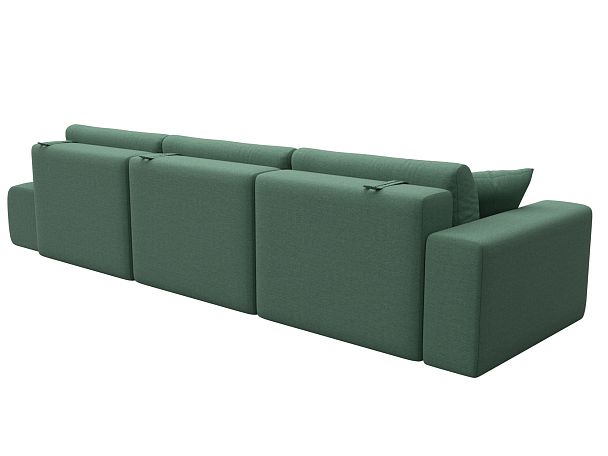 Диван прямой Лига-036 НПБ Модерн Лонг подлокотник слева Рогожка зеленый - Вид 6