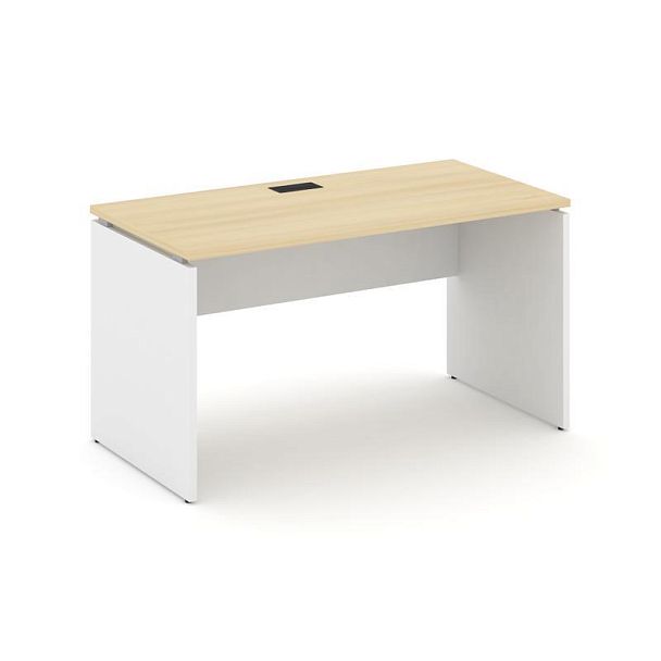 Стайл Проджект Стол письменный SN-D.SP-014 Акация Лорка/Белый/Черная Заглушка 1580*700*750 - Вид 1