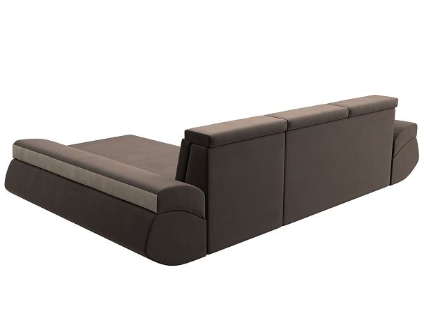 Диван угловой Лига-032 правый угол Велюр коричневый - Вид 6