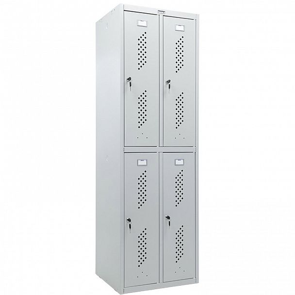 Шкаф металлический для одежды ПРАКТИК "LS-22", четырехсекционный, 1830х575х500 мм, 30 кг - Вид 4