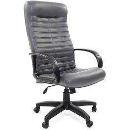 Кресло CHAIRMAN 480LT, экокожа, серый - Фото предпросмотра