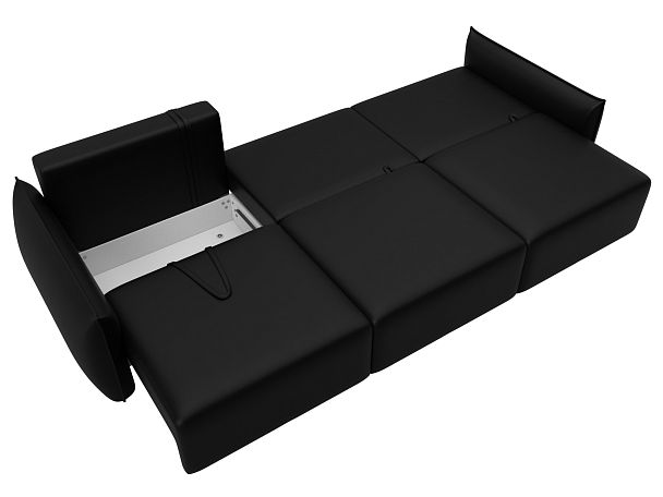 Диван прямой Лига-051 НПБ Лонг Экокожа черный - Вид 9