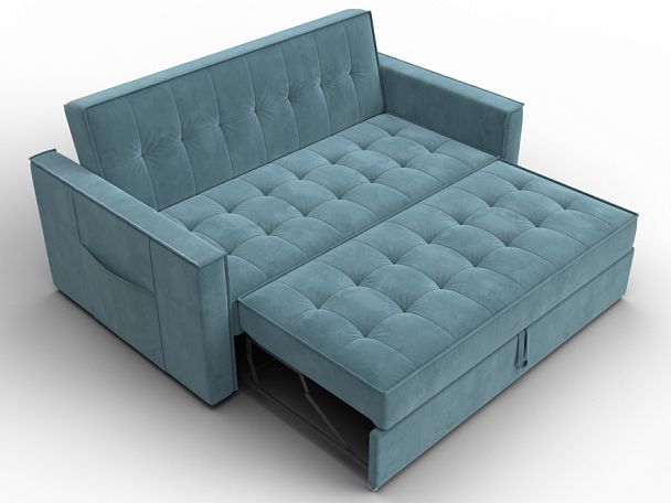 Диван прямой Лига-104 (140) Велюр бирюзовый - Вид 7