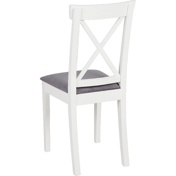 Комплект деревянных стульев с мягким сиденьем Бергольф Белый/Серый велюр, 4 шт. - Вид 5