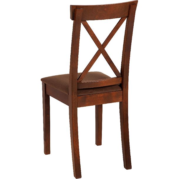 Комплект деревянных стульев с мягким сиденьем Бергольф Темный орех/Коричневый велюр, 4 шт. - Вид 5