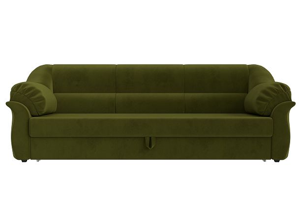 Диван прямой Карнелла (полностью микровельвет зеленый) - Вид 2